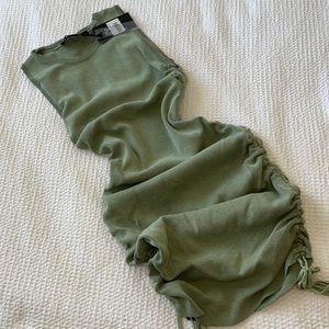 Green adjustable mini to mid dress